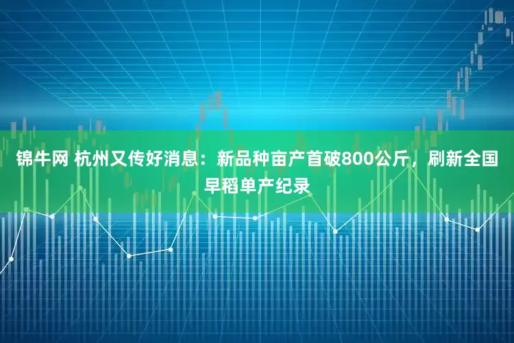 锦牛网 杭州又传好消息：新品种亩产首破800公斤，刷新全国早稻单产纪录